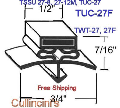 TRUE REFRIGERATOR GASKET 810810 TSSU   27   8 27   12M  