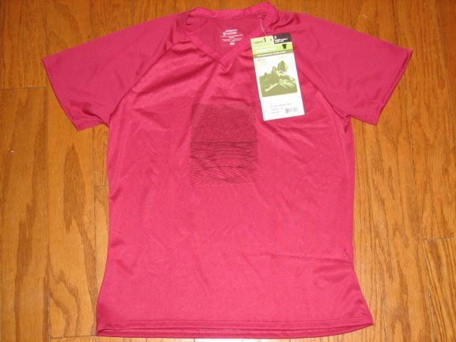 NEW PATAGONIA WOMENS CAPILENE ART T SHIRT LIPSTICK L  