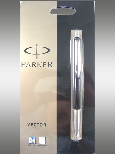 PARKER VECTOR BALL POINT PEN BLUE INK MEDIUM POINT  