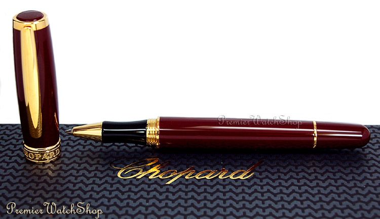   CHOPARD ROLLER PEN CLARET RESIN/GOLD PLATED 95013 0054 95/8054  