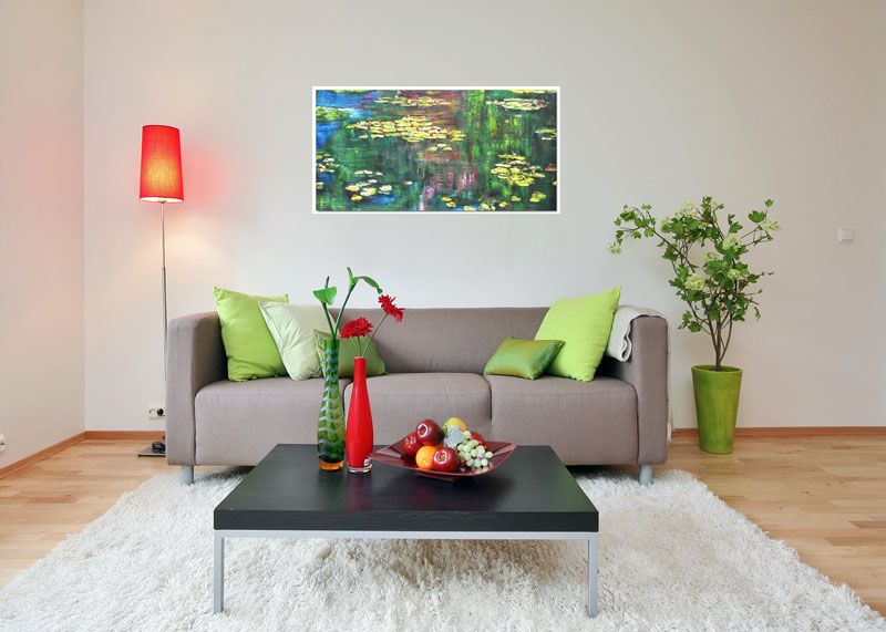 Lotus Flower Floral Original Oil Painting Abstract Paintings Landscape 