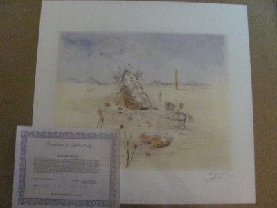 Cosmic Horseman   Signed lithograph By SALVADOR DALI Limited edition 