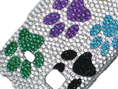 DOG PAWS BLING HARD CASE COVER SAMSUNG GALAXY PREVAIL  