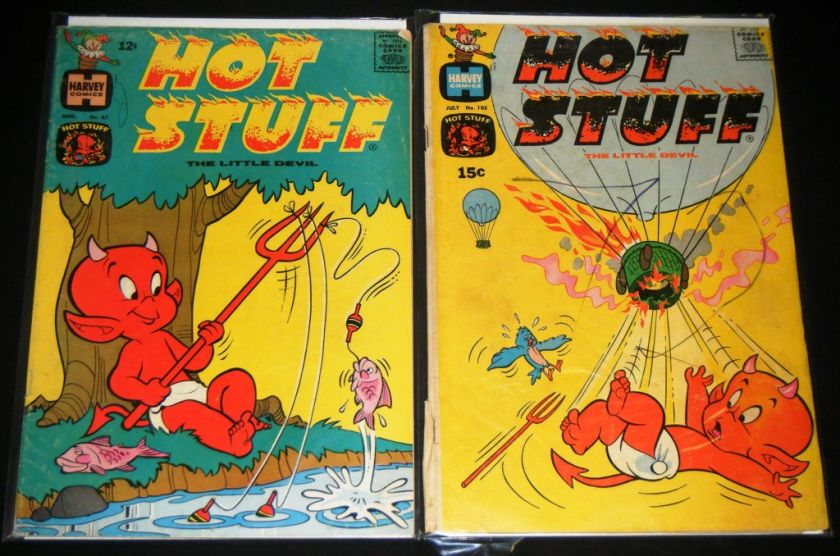 HOT STUFF, THE LITTLE DEVIL #67 & #105, Harvey Comics 1965   Silver 