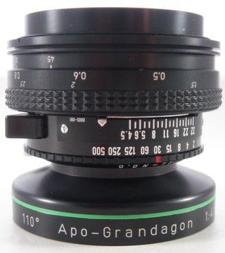 rodenstock 110 degree apo grandagon 45mm f 4 5 lens with copal no 0 