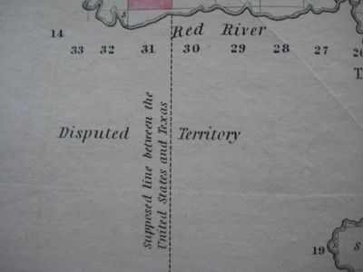 Original antique fold out survey map of Arkansas indicating the 