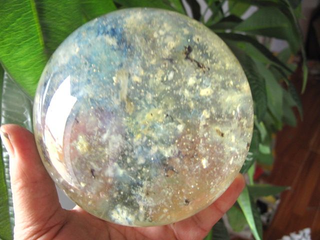 68lb SMELT yellow QUARTZ CRYSTAL BEAUTIFUL SPHERE BALL  