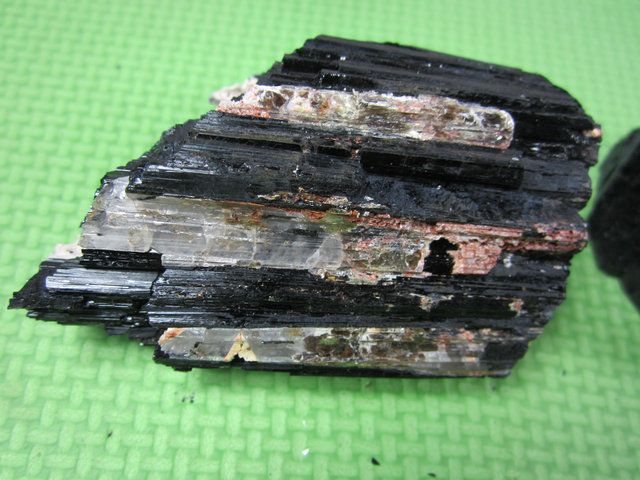 Natural black tourmaline rock and mineral specimens  