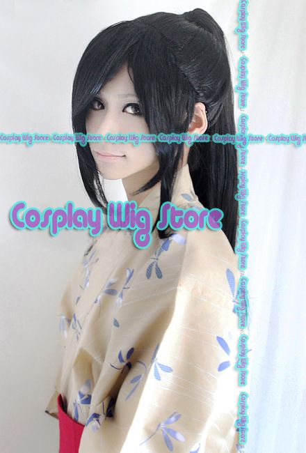 Hakuouki Chizuru Yukimura Long Black Fashion Wig  