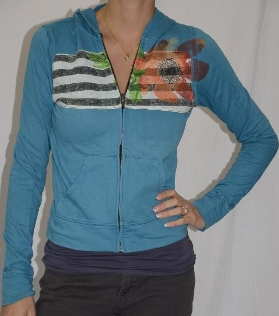 SCRAPBOOK Originals Painted Canvas Hoodie Anthropologie Jacket S 