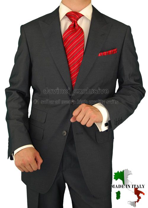 VALENTINO $1798 MENS SUIT WOOL 2013PL2 CHARCOAL 42S  