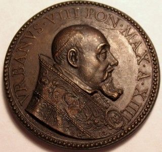 Pope Urban VIII   Mazio 205   Papal Annual Medal 1637  