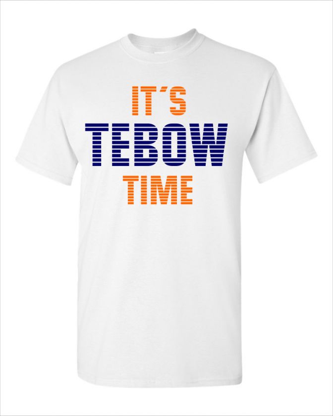 Our Tebow tees are 100% cotton and screen printed using high quality 