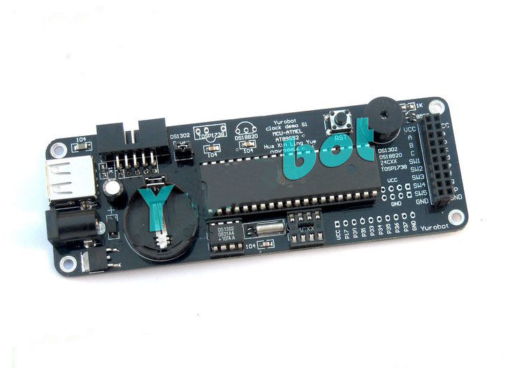 AT89S52 MCU board w DS1302 24Cxx DS18B20 1738 socket Z  