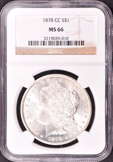 1878 CC MORGAN S$1 NGC MS 66  