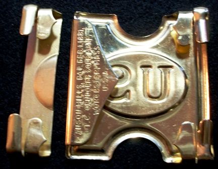 1887 Mills US Rifle Cartridge Belt Buckle with Catch  