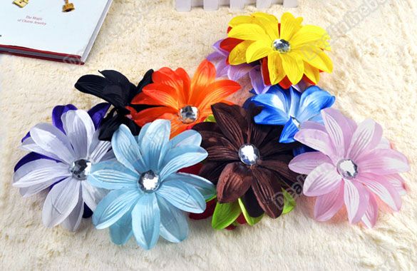 13pcs GIRL Baby Girl Lady Crystal Tropical Lily Head Flower Hair Clip 