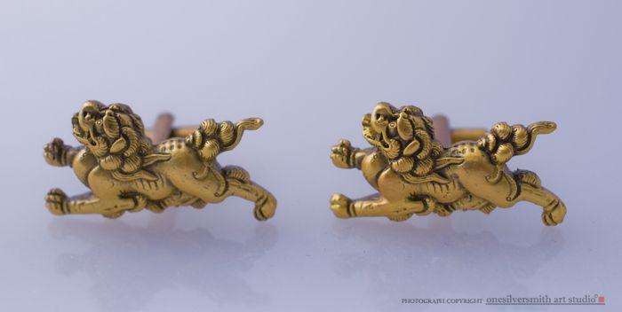 Lion Cufflinks New York City Museum Store Replica 1998  