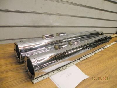 CUSTOM MUFFLERS HARLEY TOURING ROAD KING GLIDE BAGGER 95 12 FLUSH TIPS 