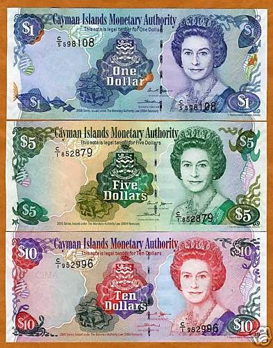 Cayman Islands, SET, 1;5;10 2005 2006, P 33 34 35, UNC  