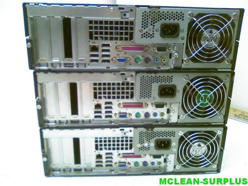 Lot of 3 HP DC7100 SFF P4 3.0HT 1GB RAM 40GB HDD  