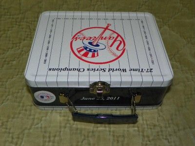 2011 NY YANKEES TIN LUNCHBOX SGA 6/25/11 PARTY CITY NEW  