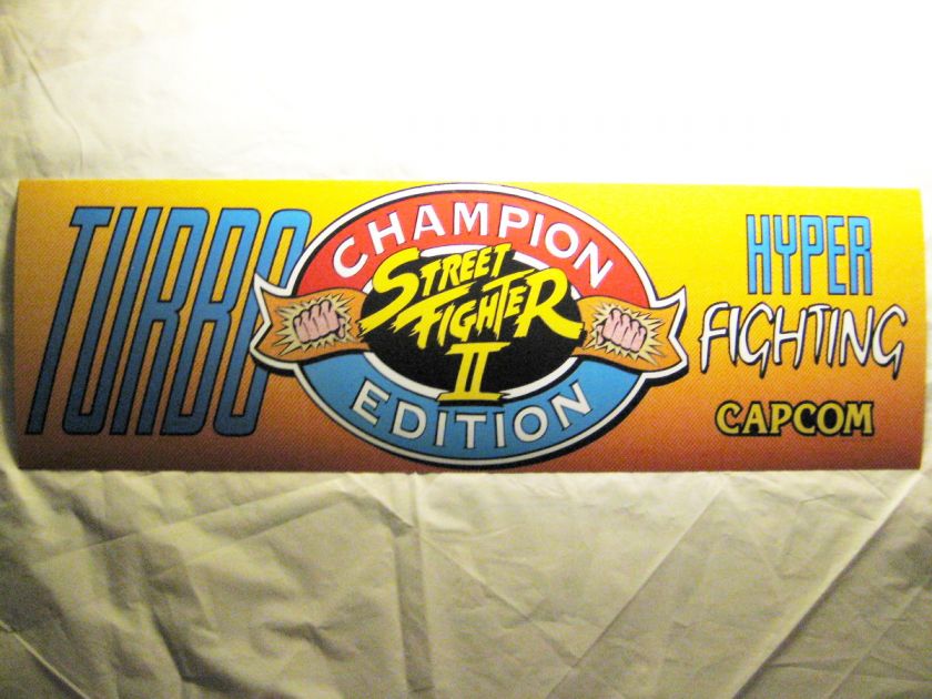 Street Fighter II 2 Hyper Fighting Turbo Arcade Marquee  