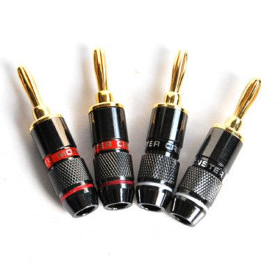 pair MONSTER GOLD Banana Plug Speaker Connector,2416  