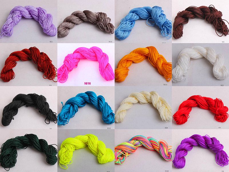 27M 1mm Nylon Rattail Chinese Knot bracelet necklace jewelry Charm 