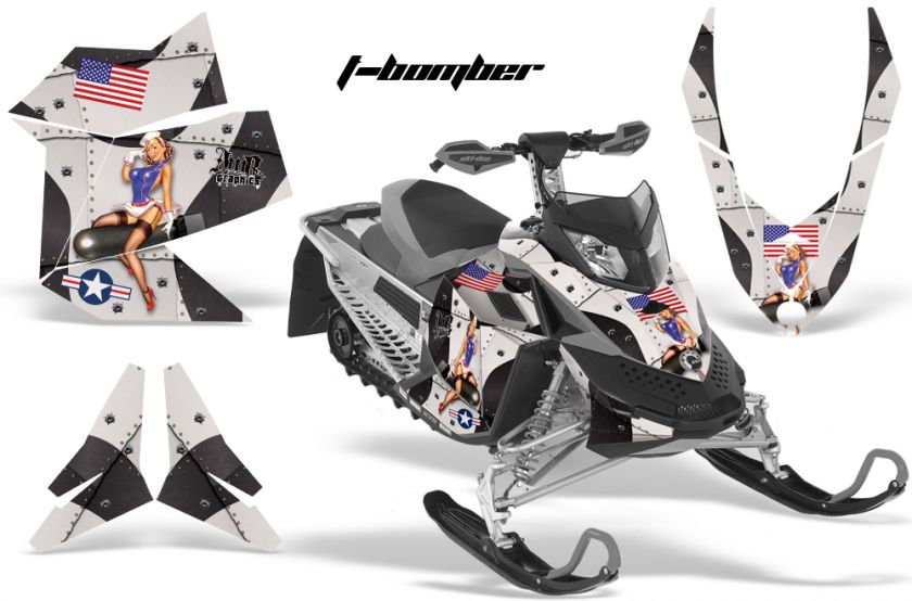 AMR RACING SLED WRAP MX Z RENEGADE GRAPHIC KIT FREERIDE SKIDOO REV XP 