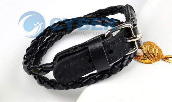 Fashion Weaved Leather Double Wrap Belt Buckle Bracelet New  