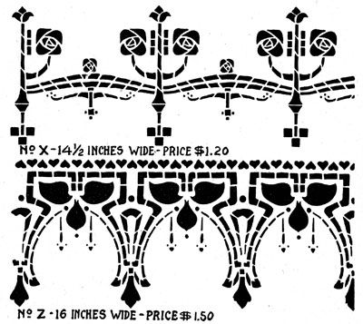 Arts & Crafts, Art Nouveau, Victorian Stencil Catalog  