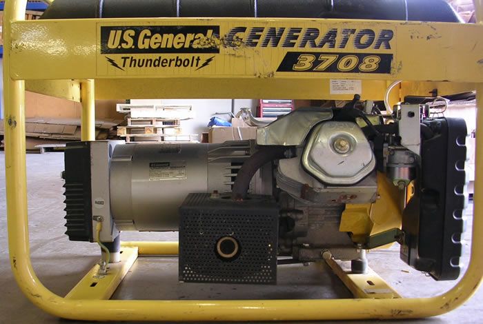 11 HP GAS POWERED GENERATOR US GENERAL THUNDERBOLT 3708  