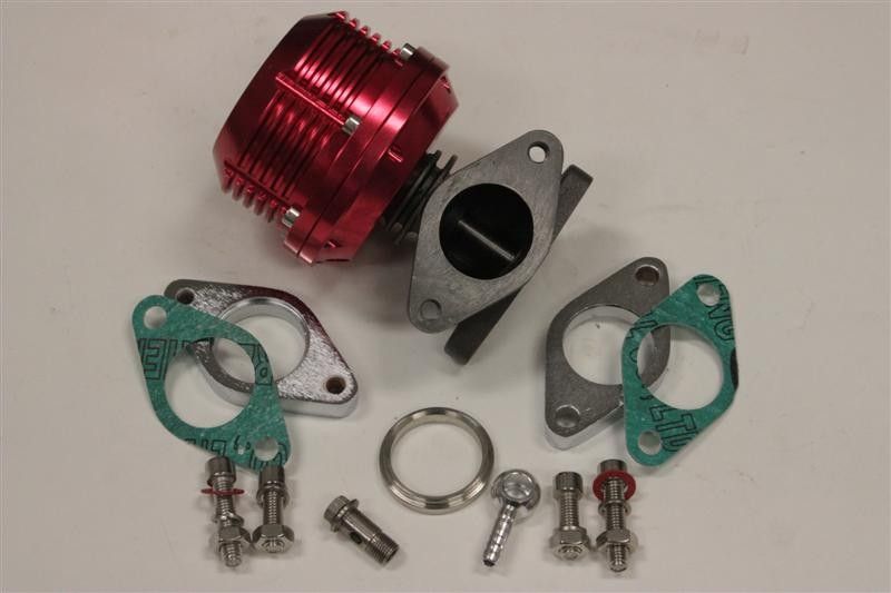 RED ALUMINUM 38MM EXTERNAL TURBO RACING WASTEGATE 8PSI  