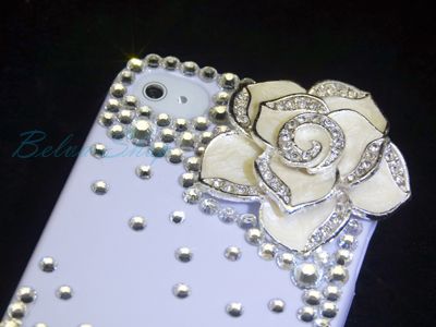 Bling Crystal 3D Flower iPhone 4 / 4S Case using Swarovski 