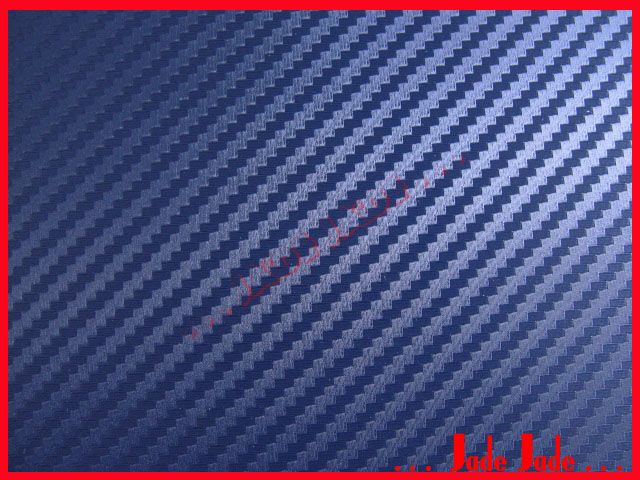 3D Carbon Fiber Vinyl Wrap Sticker 20x30cm D. Blue #F  