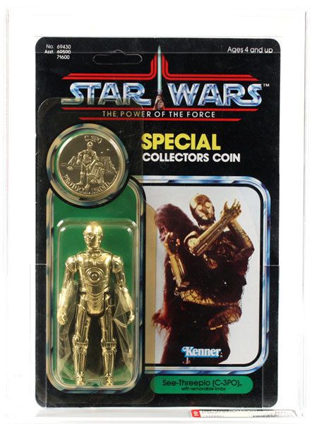 Star Wars Vintage POTF C 3PO (Removable Limbs) AFA 90Y  