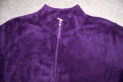  MAXWELL 3X 4X PURPLE SUPERSOFT FLEECE FRONT ZIP POCKETS JACKET 3X 