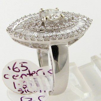 05 CT Diamond Ladies Ring 18k White Gold  