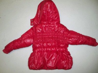 GIRLS NEXT RED PADDED WINTER JACKET 3 4 YEARS  