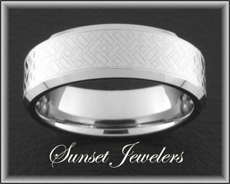 7MM TUNGSTEN BANDS LASER WEDDING MENS RINGS SIZES 5 15  