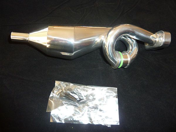 NEW HPI BAJA 5B SS V2.0 5T 5SC KM POLISHED ALUMINUM EXHAUST TUNED PIPE 