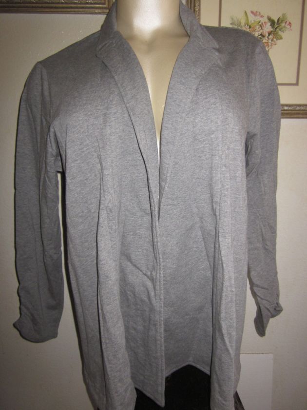 SOFT GRAY KNIT TRAPEZE JACKET SIZE 30/32W OR 4X/5X BY AVENUE  