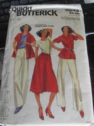 PATTERN B 6043 JONES OF NEW YORK SKIRT PANTS SHIRTJACKE  