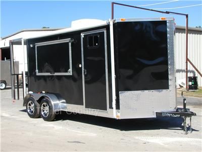 NEW 7x18 7 X 18 Enclosed Concession Food BBQ Trailer  