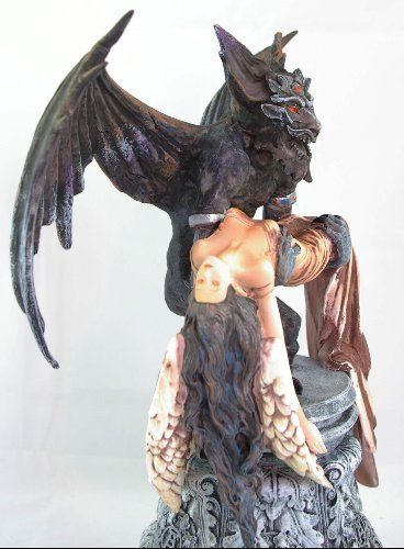 ALCHEMY GOTHIC SATAN SATURNS REPRIEVE W/ANGEL STATUE  