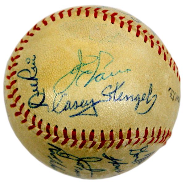 MICKEY MANTLE, HANK AARON, JOE LOUIS +10 SIGNED AUTOGRAPHED BASEBALL 