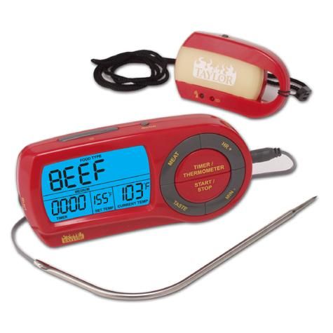 TAYLOR 817 4L WIRELESS GRILLING THERMOMETER/PAG​ER/TIME  