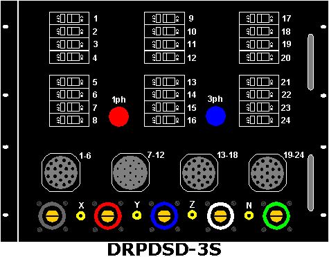 8U 24cir Socapex Power Distribution Distro Panel  