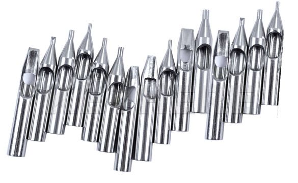 23 Stainless Steel Tattoo Nozzle Tips for Needle Grip  